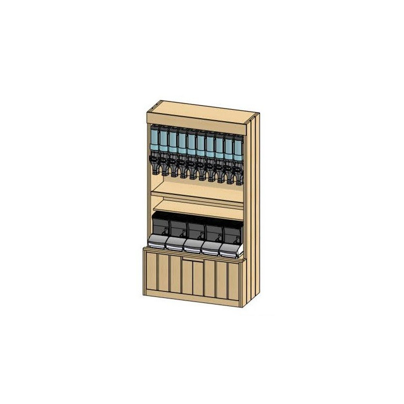 MEUBLE VRAC 2 NIVEAUX AVEC PORTES EN PARTIE BASSE 