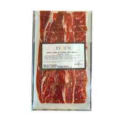 Jambon ibérique cebo de campo Exqium. SANS ADDITIFS. Tranché 80 g.