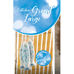 Savon Sardines infographié fleur de coton 30gr Grand large