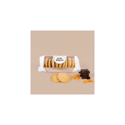 Biscuits sucrés en barquette saveur Chocolat Ecorces d'Orange - 65g