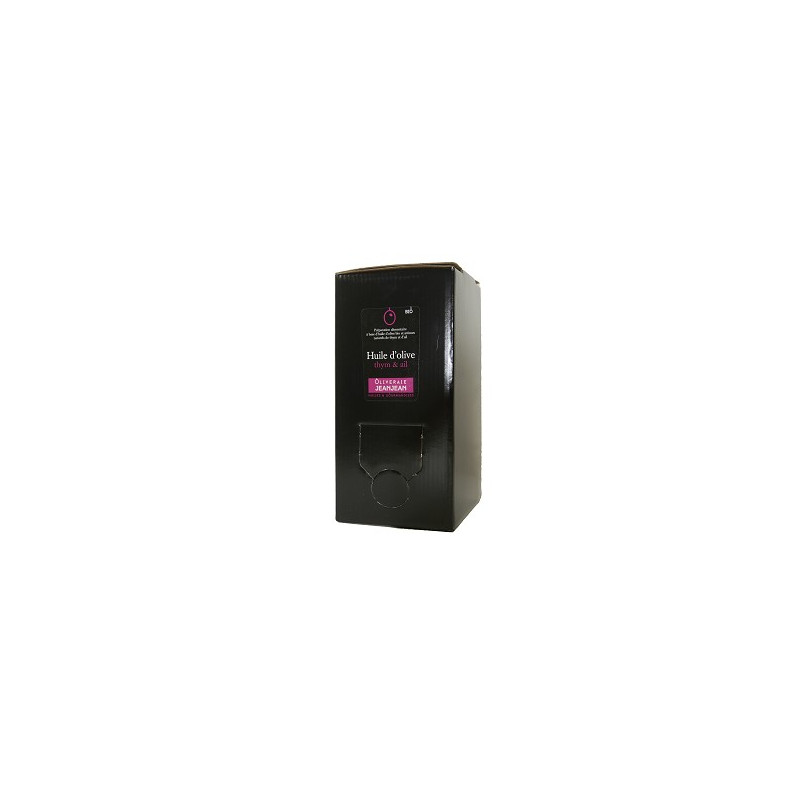Huile d'Olive BIO Thym et Ail 2L