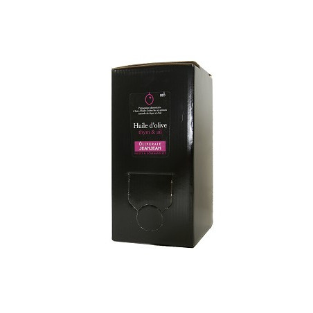 Huile d'Olive BIO Thym et Ail 2L