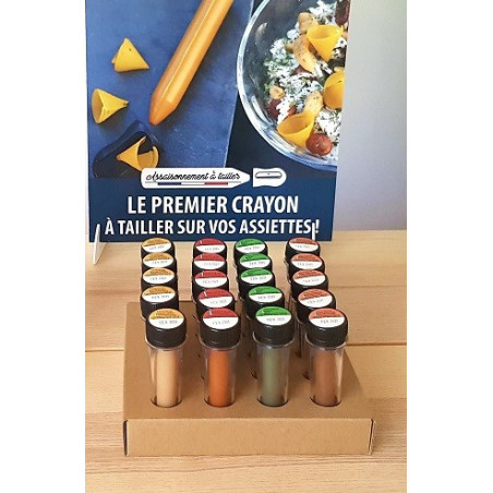 Présentoir Vide pour 20 Crayons d'Assaisonnement
